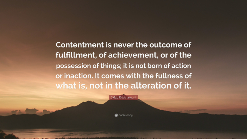 Contentment